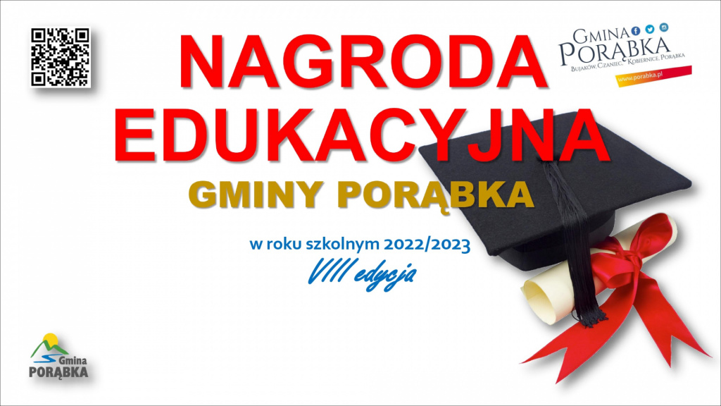 Nagroda Edukacyjna Gminy Porąbka w roku szkolnym 2022/2023.