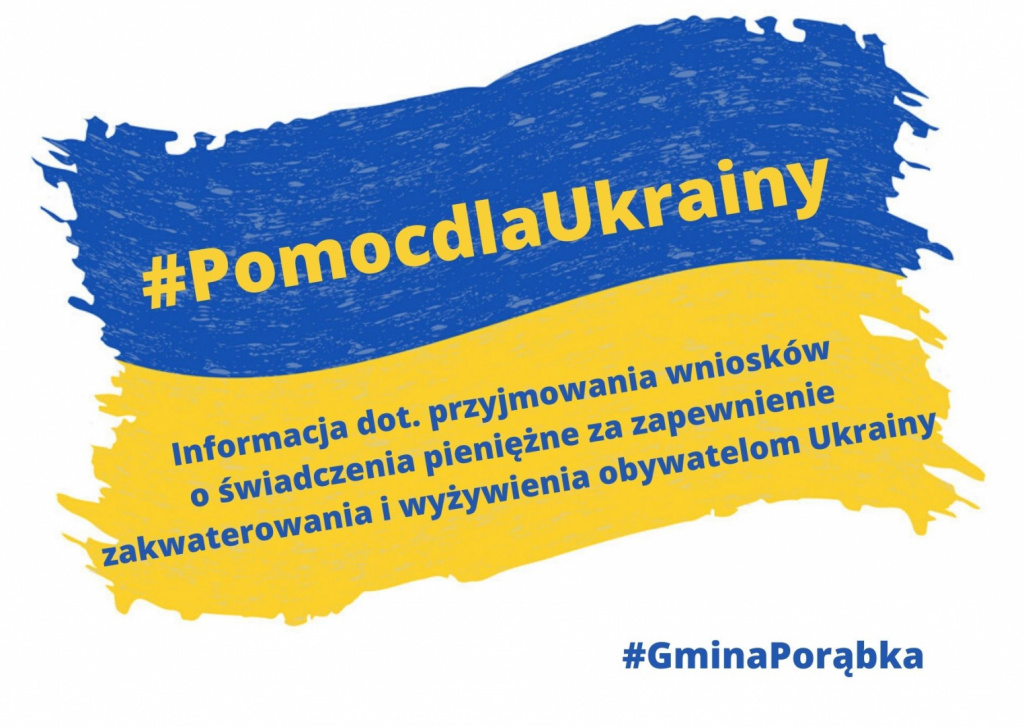 Informacja dot. przyjmowania wniosków o świadczenia pieniężne za zapewnienie zakwaterowania i wyżywienia obywatelom Ukrainy