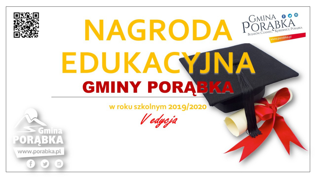 Nagroda Edukacyjna Gminy Porąbka za rok szkolny 2019/2020