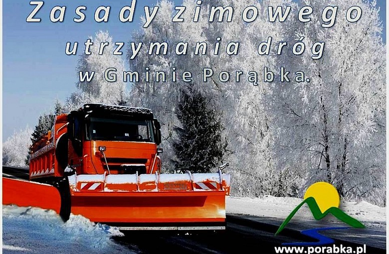 Zasady zimowego utrzymania dróg w gminie Porąbka w sezonie 2019/2020