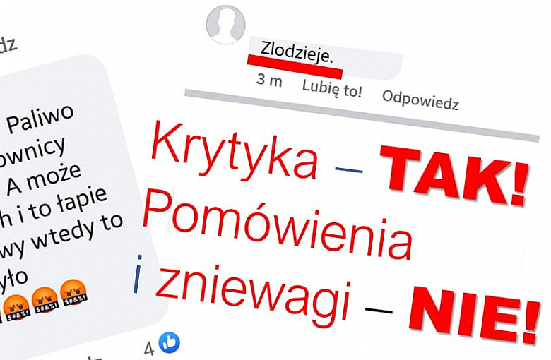 Krytyka – TAK! Pomówienia i zniewagi – NIE!