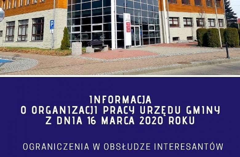 Informacja w sprawie organizacji pracy Urzędu Gminy Porąbka - aktualizacja 16 marca
