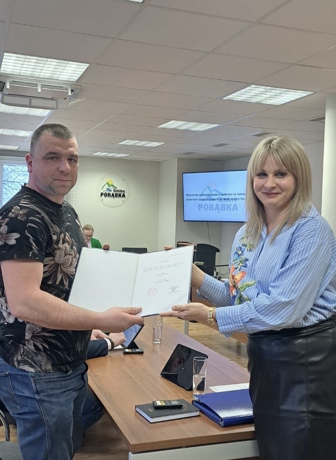 Ślubowanie Radnego, Pana Mateusza Olearczyka.