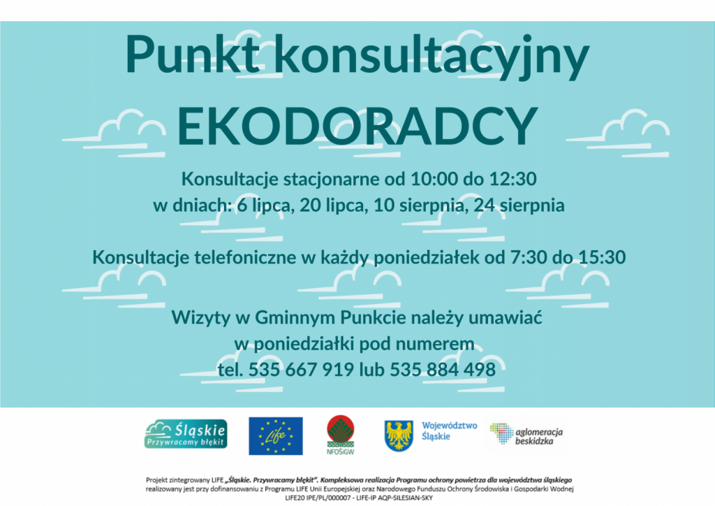 DYŻURY EKODORADCY W Urzędzie Gminy Porąbka